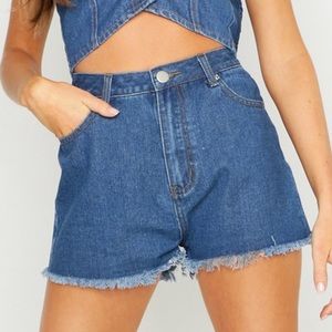 Boohoo High Waisted Mom Shorts